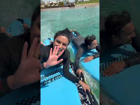 DAY 2 Learning how to Surf @SurfAbuDhabi ! #hindi #surfing thumbnail