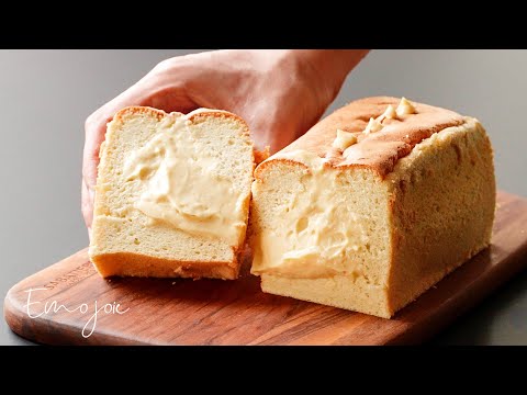 Custard Filled Fluffy Chiffon Cake | Emojoie ASMR cooking thumbnail