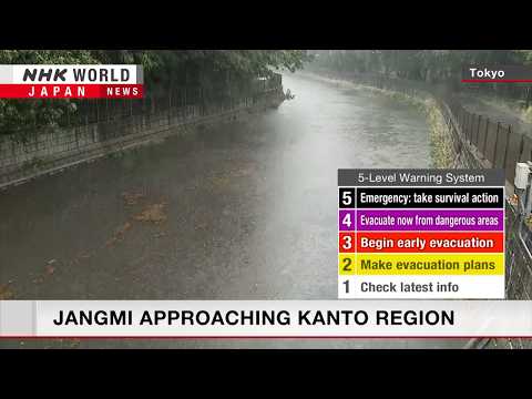 Jangmi approaching Kanto regionーNHK WORLD-JAPAN NEWS thumbnail
