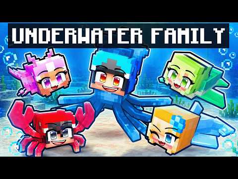 Having a UNDERWATER FAMILY in Minecraft! thumbnail