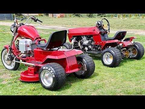 DIY 100HP Lawn Tractor & Lawn Chopper Trike- Still Run? thumbnail