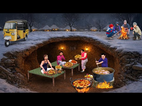 Thand Mei Underground Dhaba Chicken Mutton Biryani Cooking Underground Hindi Kahaniya Moral Stories thumbnail
