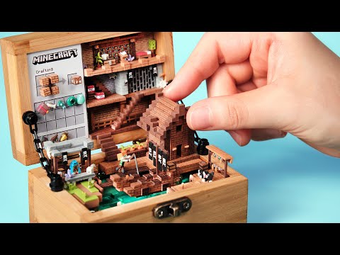 Making a tiny Minecraft Pirate Village Box - ASMR thumbnail