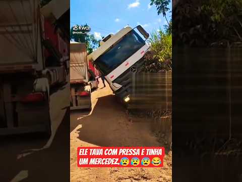 caminhão tentando o improvável pra atravessar. #caminhão #caminhoneiro thumbnail