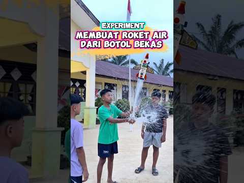Experiment membuat roket air dari botol bekas #wakmi #videolucu #experiment #comedy #roketair thumbnail