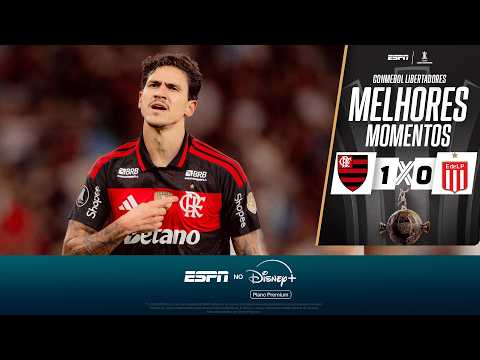 PEDRO MARCA, FLAMENGO VENCE O ESTUDIANTES E VAI ÀS OITAVAS DA LIBERTADORES | MELHORES MOMENTOS thumbnail