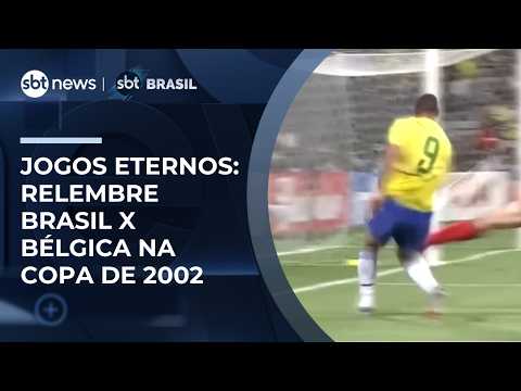 Jogos Eternos: Relembre a vitória do Brasil contra a Bélgica na Copa de 2002 | #SBTBrasil thumbnail