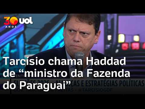Tarcísio diz que Haddad foi o 'melhor ministro da Fazenda da história do Paraguai' thumbnail