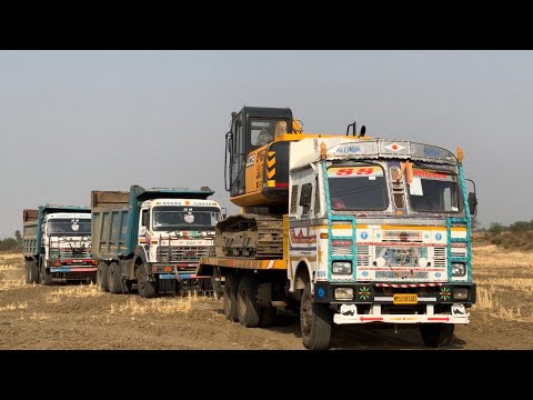 Amazing Work by JCB 205 NXT Excavator Making Pond with TATA 2518 Tippers TATA LPK 3118 Mahindra Thar thumbnail