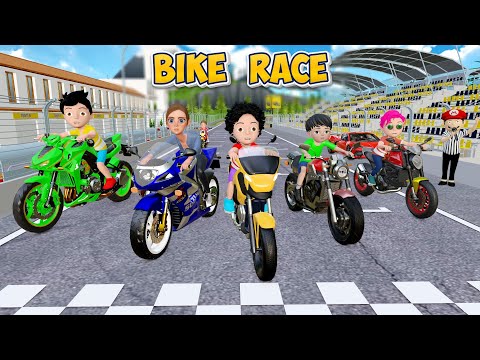 Rohan Robot Ki Bike Race Competition | Gadi wala cartoon | Pagal beta | Desi Comedy Video thumbnail