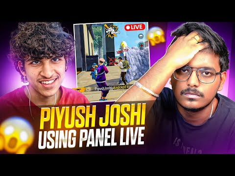 Piyush Joshi CAUGHT Using Hack Panel in Free Fire Live?😳ID BANNED LIVE?😳FF Hack Panel Controversy thumbnail
