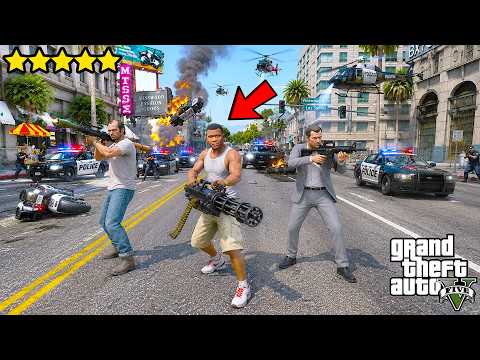 Franklin, Michael and Trevor Attack Los Santos in GTA 5 | SHINCHAN and CHOP thumbnail