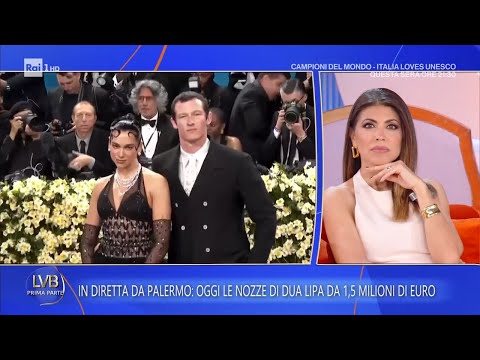 Il matrimonio milionario di Dua Lipa e Callum Turner a Palermo - La volta buona 05/06/2026 thumbnail