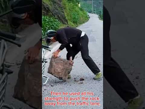 Everryone avoided this rock on the road...only one man chose to stop. #short,#kindness,#help,#love thumbnail