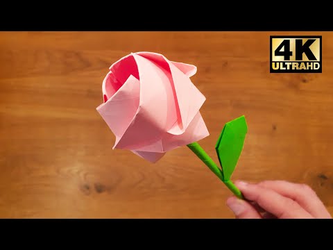 How To Make a Paper Rose - Origami thumbnail