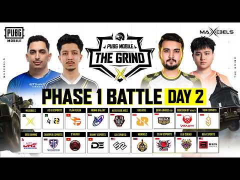 PUBG MOBILE THE GRIND MAXEBELS | PHASE 1 | DAY 2 | FT. #BTR #AE #FL #NGX #ASI8 #RRQ #DRS thumbnail