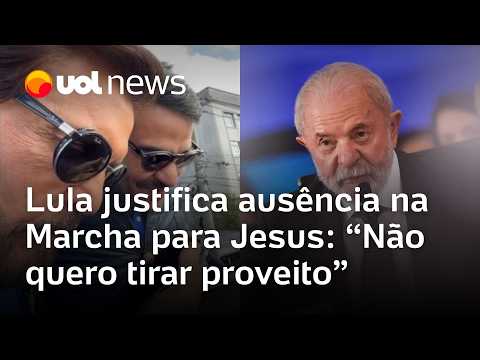 Lula dá indireta a Flávio ao falar de ausência na Marcha 'Não quero tirar proveito de coisa sagrada' thumbnail