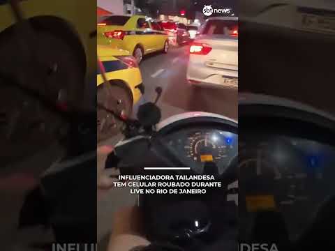 Influenciadora tailandesa tem celular roubado durante live no Rio de Janeiro | #SBTNews thumbnail