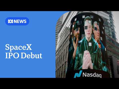 SpaceX surges past $US2 trillion in Nasdaq debut | ABC NEWS thumbnail