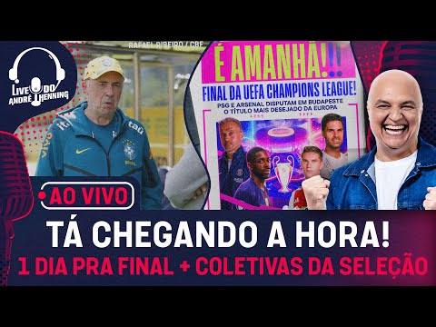 É AMANHÃ! PSG X ARSENAL DECIDEM A CHAMPIONS + COLETIVAS DA SELEÇÃO BRASILEIRA thumbnail