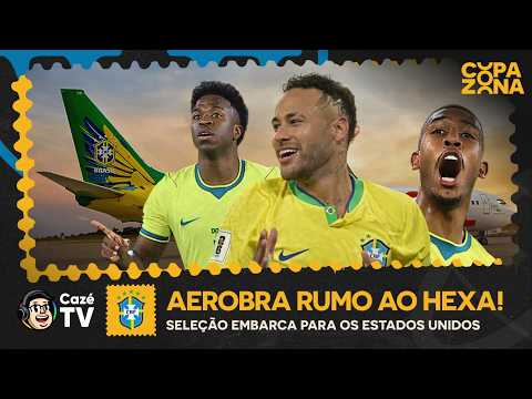 AO VIVO: SELEÇÃO BRASILEIRA EMBARCA RUMO AO HEXA NOS ESTADOS UNIDOS | COPAZONA thumbnail