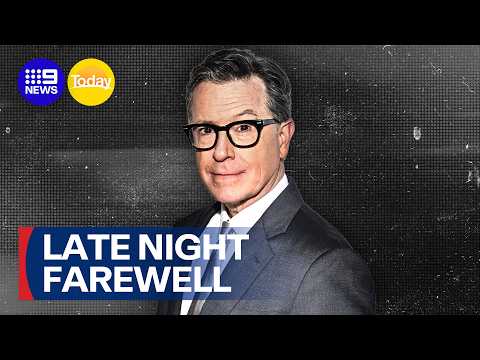 Stephen Colbert's 'Late Show' ending | 9 News Australia thumbnail