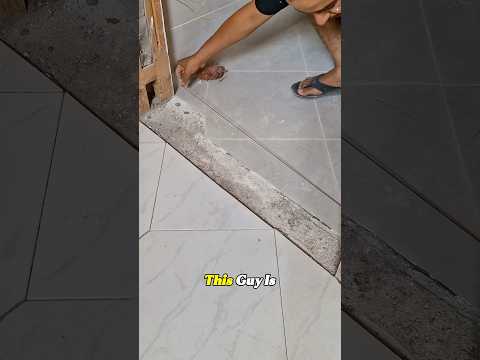 He Turned a Simple Door Frame Into a Luxury Mosaic Design ✨  #usa #DIY #foryou #home #tileart thumbnail