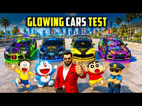 GTA 5: Rampage & Shinchan 🤣 Glowing Cars Test Challenge🤑Full Fun #bommalu #gta5telugu #rampageboy thumbnail