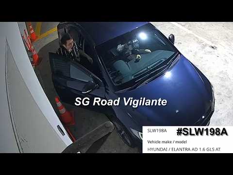 30may2026  9 tagore lane #SLW198A hyundai elantra driver littering thumbnail