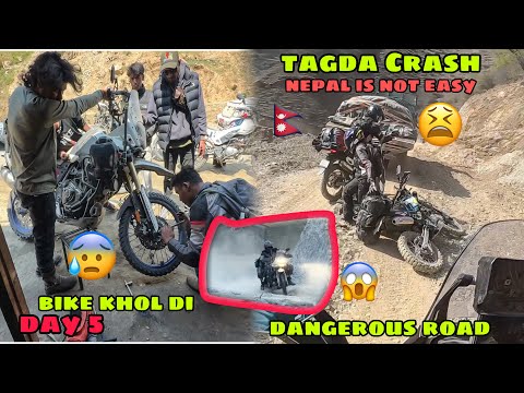 Nepal ke Rara mai Sahiba ka tagda Crash ? puri Bike kholni padh gyi ? Too Much Dangerous Road? Day 5 thumbnail