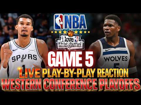? SPURS VS WOLVES │ SEMIS GAME 4 - 2026 NBA PLAYOFFS  Basketball Play-By-Play Reaction & Scoreboard thumbnail