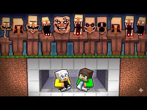 BUNKER APOCALITTICO contro VILLAGER SPAVENTOSI su Minecraft! thumbnail
