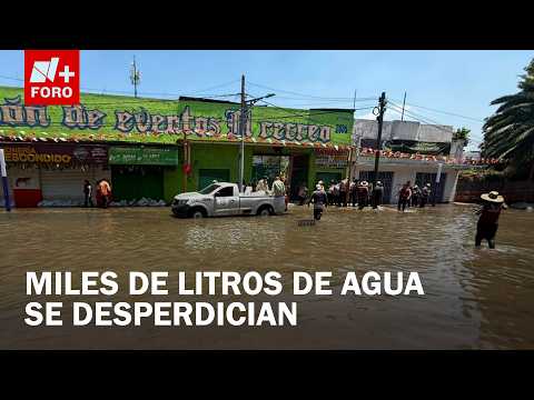 Otra megafuga de agua en Iztapalapa, CDMX; equipos de emergencia responden thumbnail