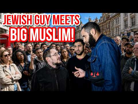 Jewish guy Meets Big Muslim! Mohammed Hijab Vs Jewish Visitor | Speakers Corner | Hyde Park thumbnail