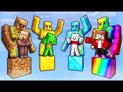 Mikey vs JJ vs Friends ONE BLOCK GOLEM BATTLE - Maizen Minecraft thumbnail