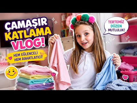 🧺 ÇAMAŞIR KATLAMA VLOGU 🎀  thumbnail