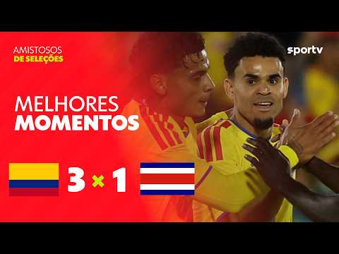 COLÔMBIA 3 X 1 COSTA RICA | MELHORES MOMENTOS | AMISTOSO INTERNACIONAL 2026 | sportv thumbnail