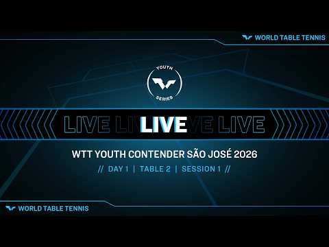 LIVE! | T2 | Day 1 | WTT Youth Contender São José 2026 | Session 1 thumbnail