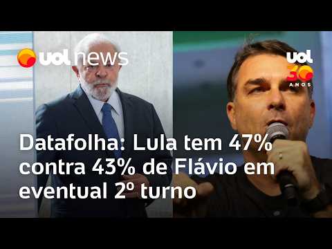 Novo Datafolha: Lula tem 47% contra 43% de Flávio Bolsonaro em eventual segundo turno thumbnail