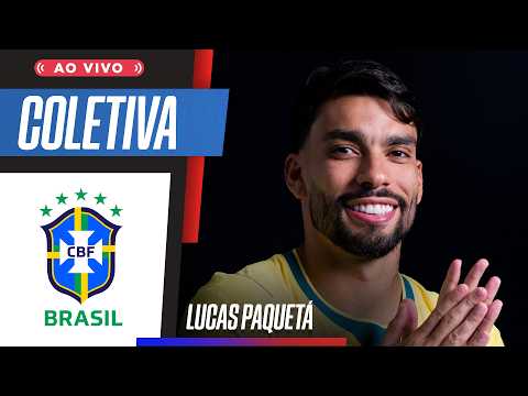 COLETIVA DA SELEÇÃO BRASILEIRA COM PAQUETÁ AO VIVO | COPA DO MUNDO thumbnail