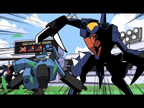 Mecha Garchomp Vs Lucario complete fight animation (ASMR Mecha on Mecha battle sfx) thumbnail
