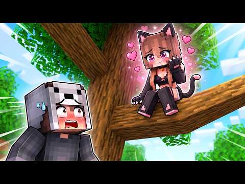 KEDİ KIZ BANA AŞIK OLDU - Minecraft thumbnail